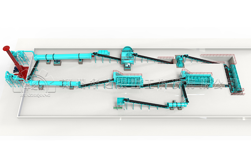 河南新型有機(jī)肥二合一造粒機(jī)設(shè)備生產(chǎn)線(xiàn)